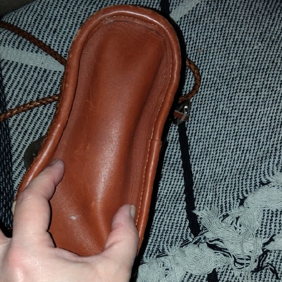 Brighton Brown Woven Leather Crossbody Bag. Rehab Bag. - Picture 6 of 8